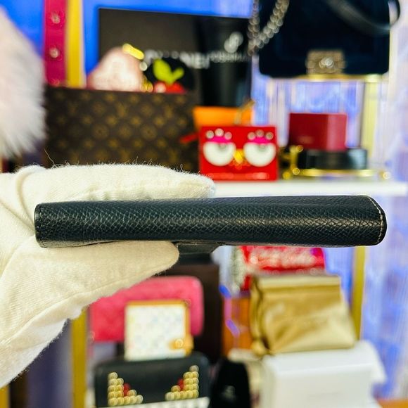 Hermes Blue Trifold Compact Wallet with Zipper Coin Pouch - Picture 11 of 11